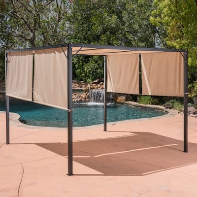 Westray Outdoor Steel 10-foot Gazebo by Christopher Knight Home