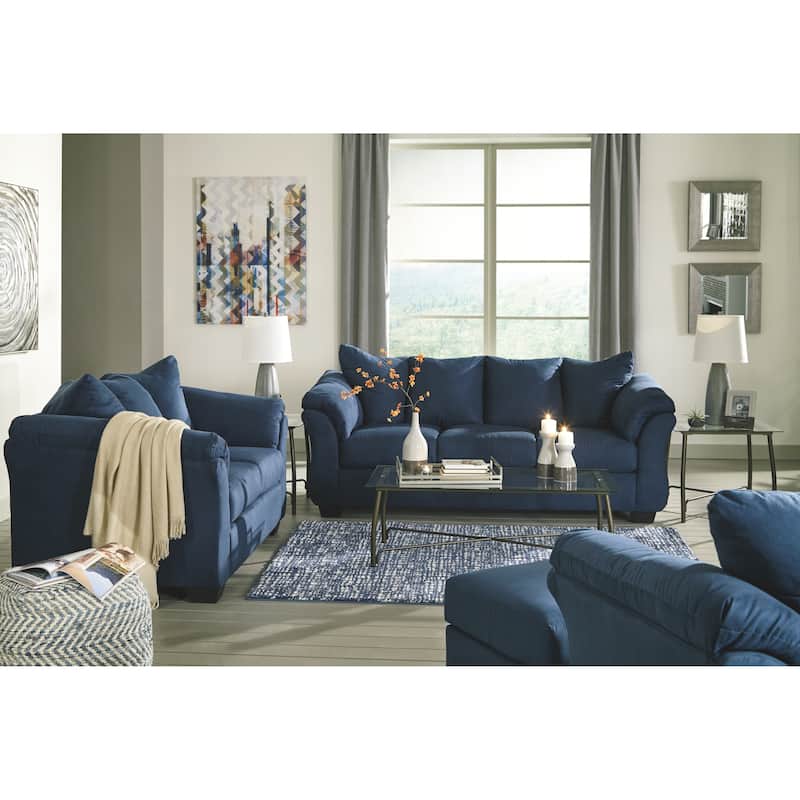 Darcy Contemporary Blue Loveseat