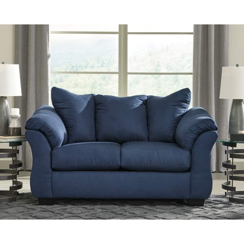 Darcy Contemporary Blue Loveseat