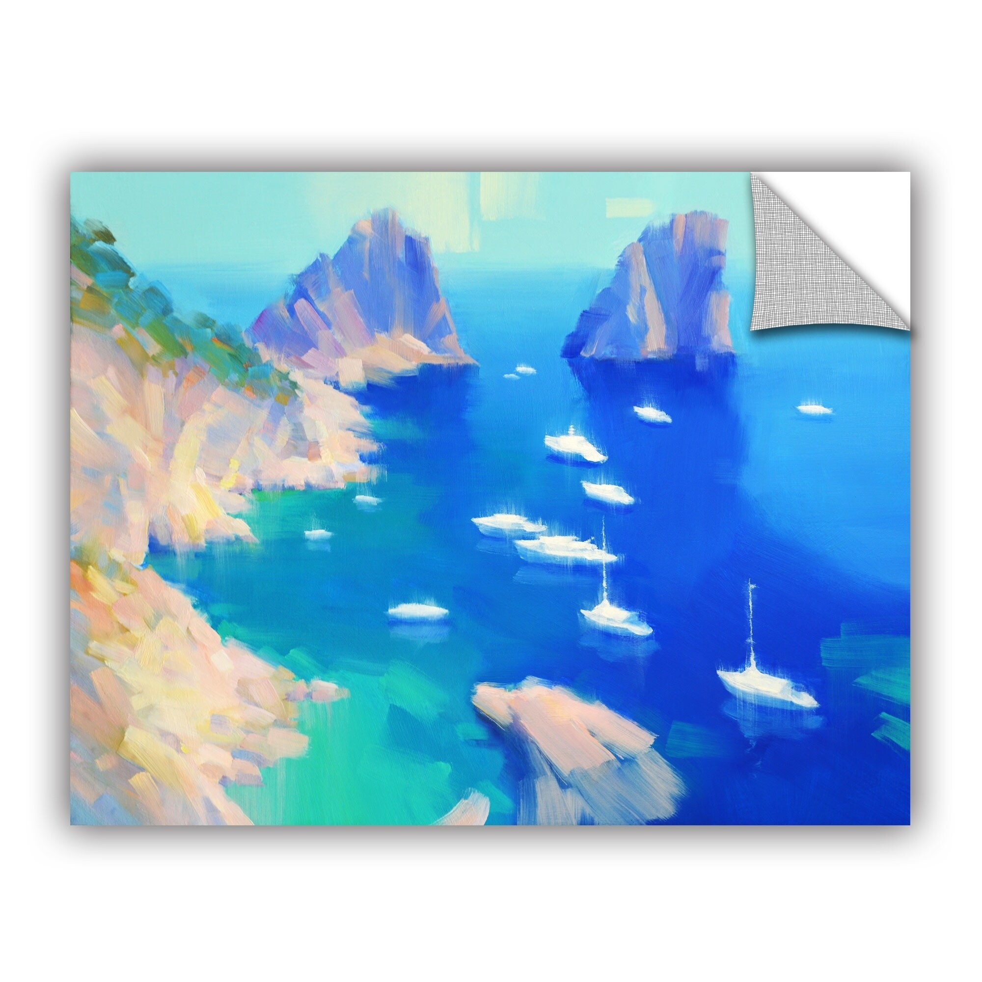 ArtWall Alex Hook Krioutchkov 'Capri II' Removable Wall Art Bed Bath