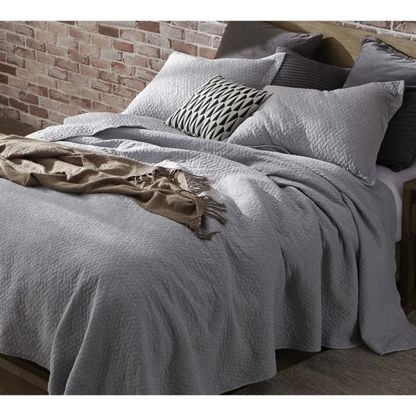 BYB Tundra Gray Softest Stone Washed Quilt Set