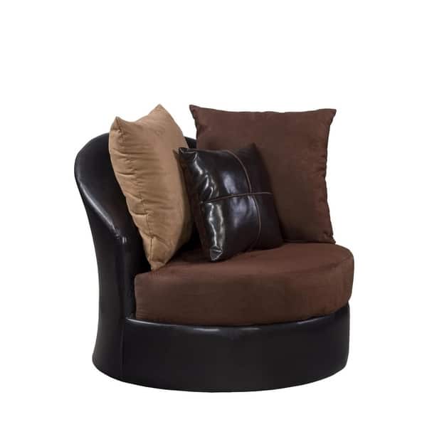 SofaTrendz Donatella Chocolate Swivel Chair Bed Bath & Beyond 20846609