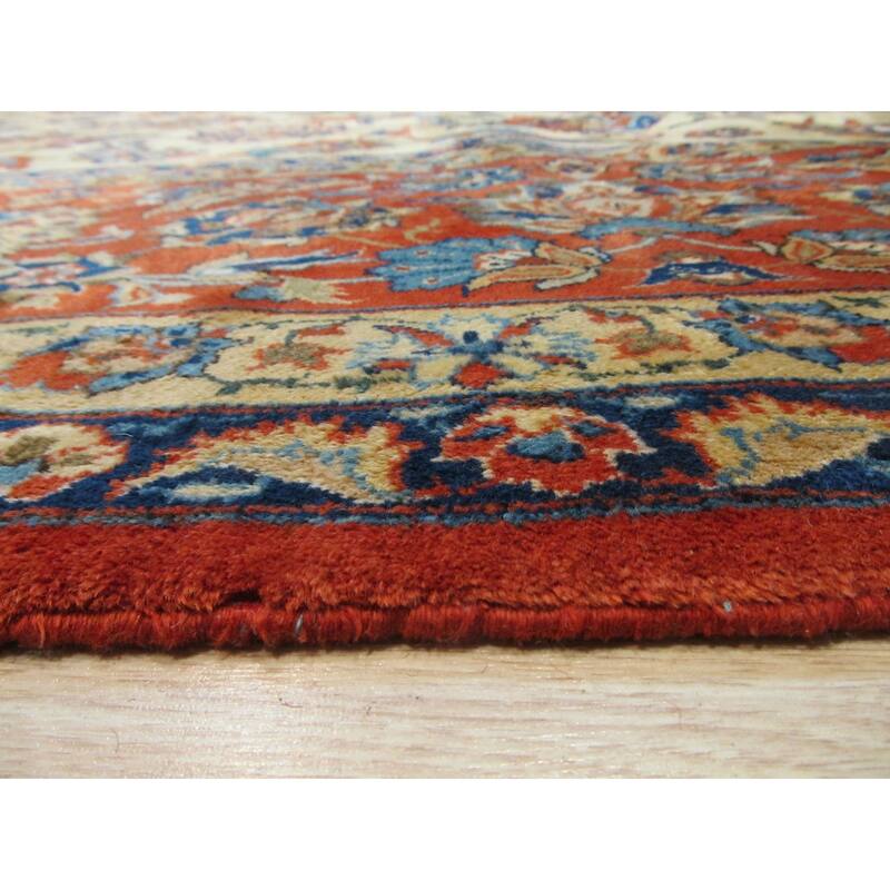Hand-knotted Wool Beige Traditional Oriental Esfahan Rug - 13' x 19'