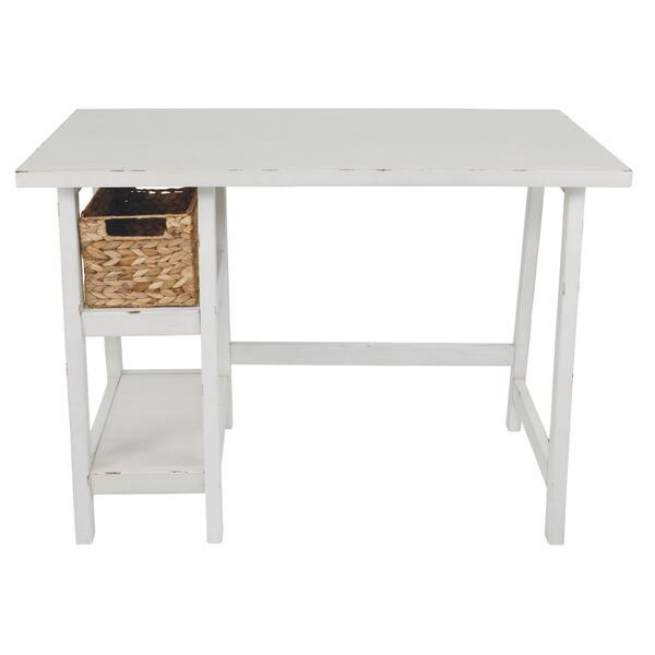 Shop Mirimyn Antique White Home Office Small Desk Overstock