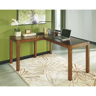 Signature Design by Ashley Lobink Brown L-Shaped Desk