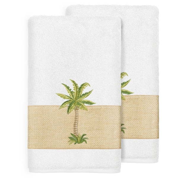 palm tree hand towels