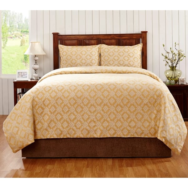 Shop Dylan Mustard Twin Duvet Cover Set On Sale Overstock