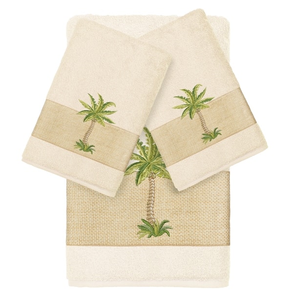 3-Pieces Embroidered Hotel Bath Towels