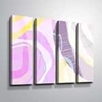 ArtWall Delores Orridge Naskrent 'Grape Crush' 4 Piece Gallery Wrapped Canvas Set - Purple