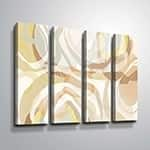 ArtWall Delores Orridge Naskrent 'Ginger Tang' 4 Piece Gallery Wrapped Canvas Set - Brown