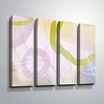 ArtWall Delores Orridge Naskrent 'Cosmopolitan Mauve' 4 Piece Gallery Wrapped Canvas Set - Pink