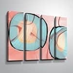 ArtWall Delores Orridge Naskrent 'Refined Taste' 4 Piece Gallery Wrapped Canvas Set - Pink