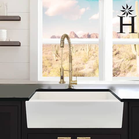 Farmhouse Kitchen Sinks Online At Our Best Deals Italian Fireclay 33 Inch Reversible Farmhouse Kitchen Sink