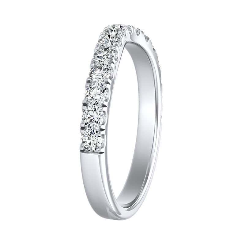 Auriya Platinum 5/8ctw Round Diamond Wedding Band