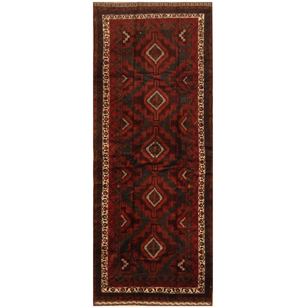 Handmade One-of-a-Kind Balouchi Wool Rug (Afghanistan) - 4'5 x 11'10