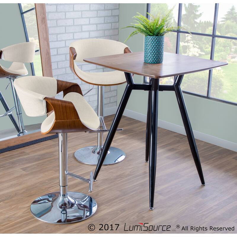 Carson Carrington Valbyte Mid-Century Modern Square Counter Table - N/A