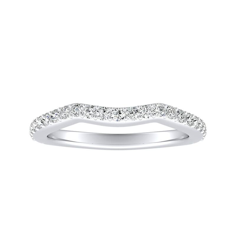 Auriya Curved 1/3ctw Diamond Wedding Band 14k Gold