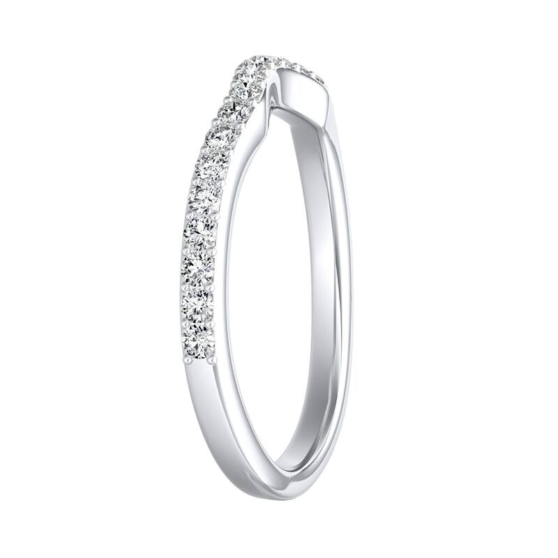Auriya Curved 1/3ctw Diamond Wedding Band 18k Gold