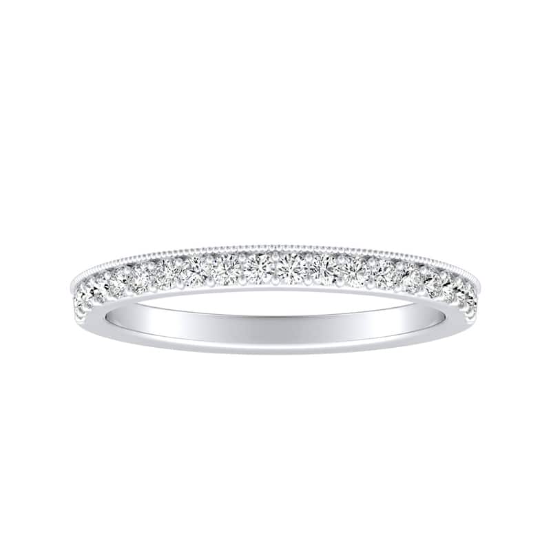 Auriya Vintage 1/4ctw Round Diamond Wedding Band 14k Gold