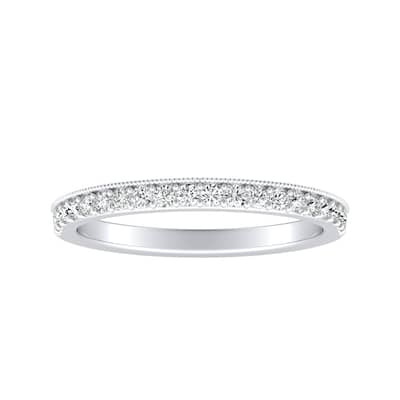 Auriya Vintage 1/4ctw Round Diamond Wedding Band 14k Gold