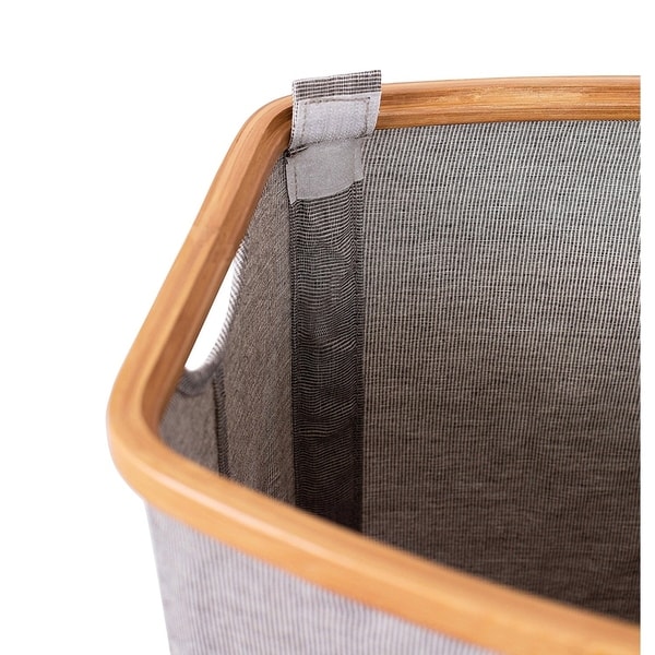 Mesh Pop Up Laundry Hamper Foldable Square Laundry Basket Hamper with Handles 