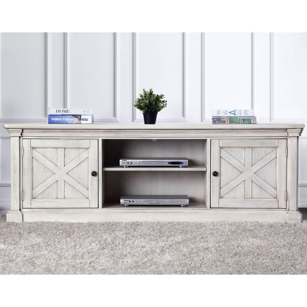 Furniture Of America Lyle Rustic White Solid Wood 2 Cabinet America Lyle Rustic White Solid Wood