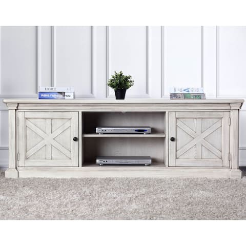 Furniture of America Lyle Rustic White Multi-functional Storage TV Console