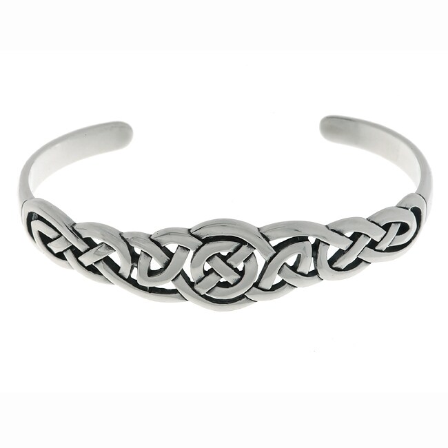 Carolina Glamour Collection Sterling Silver Celtic Bangle Bracelet ...