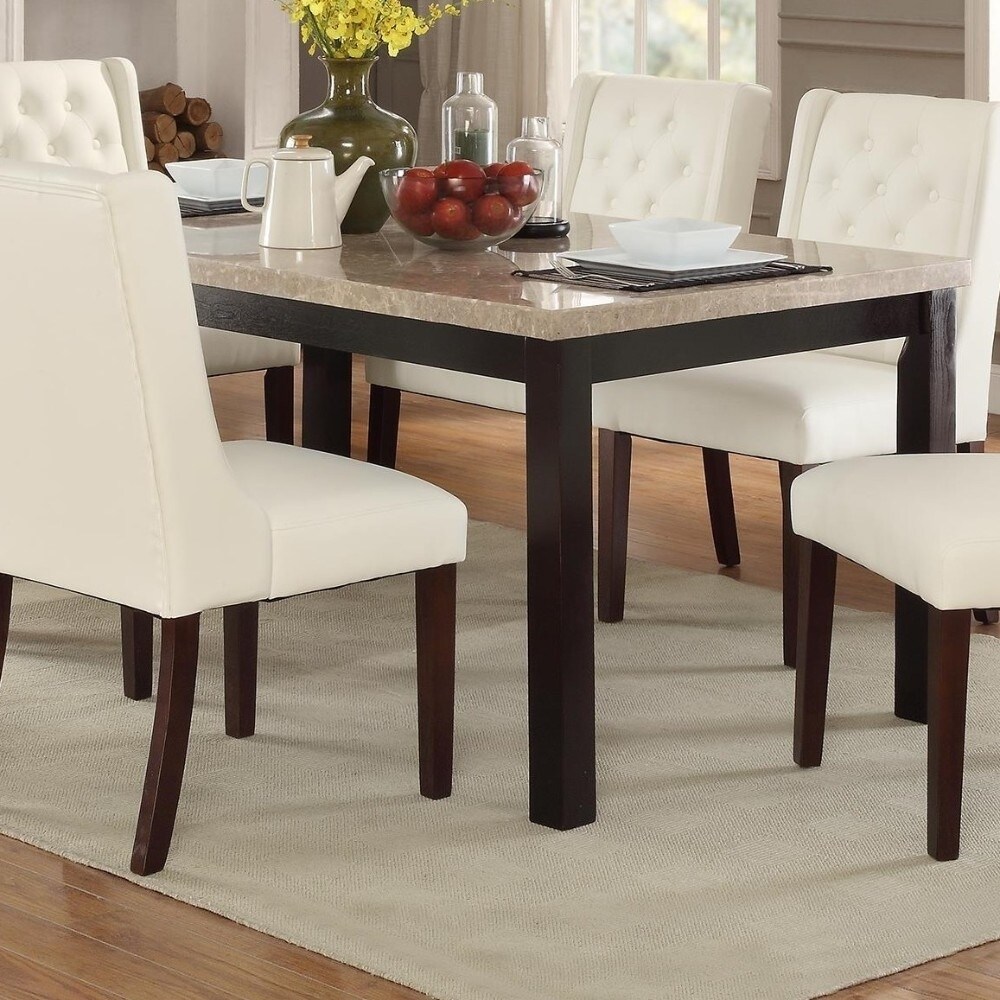 Shop Black Friday Deals On Utterly Fascinating Marble Top Pine Dining Table Cream Overstock 20855910