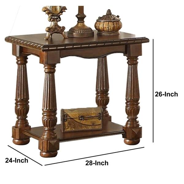 Rubber Wood End Table, Brown On Sale Bed Bath & Beyond 20855995