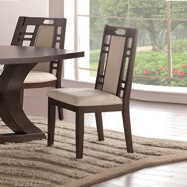 Shop Rubber Wood Dining Chair With Cushion Back And Seat ...