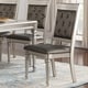 preview thumbnail 1 of 4, Rubber Wood Dining Chair with Diamond Tufted Back, Set of 2,Grey