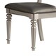 preview thumbnail 4 of 4, Rubber Wood Dining Chair with Diamond Tufted Back, Set of 2,Grey