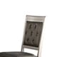preview thumbnail 2 of 4, Rubber Wood Dining Chair with Diamond Tufted Back, Set of 2,Grey