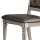 preview thumbnail 3 of 4, Rubber Wood Dining Chair with Diamond Tufted Back, Set of 2,Grey