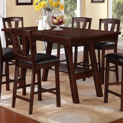 Rubber Wood Counter Height Table In Brown