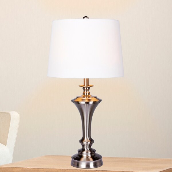 brushed metal table lamps