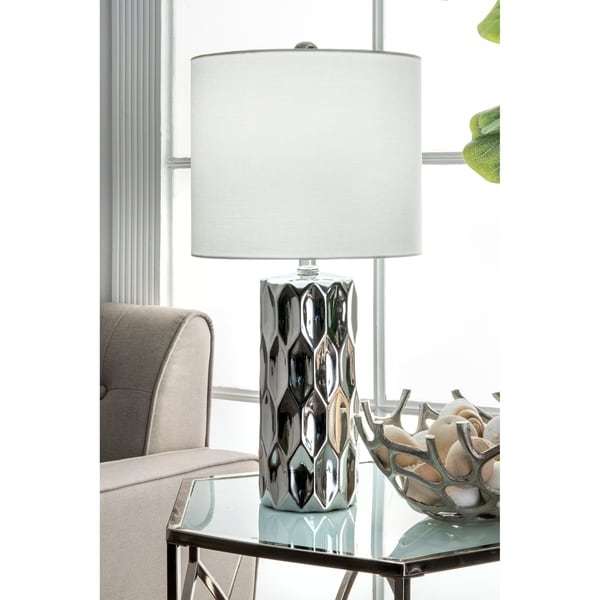 Watch Hill 22'' Oriana Ceramic Linen Shade Table Lamp - 22" h x 11" w x 11" d