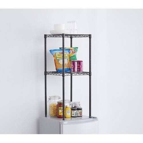 Suprima® Mini-Fridge Organizer Shelves - Gunmetal Gray