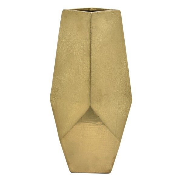 16 in. Three Hands Ceramic Vase-Gold