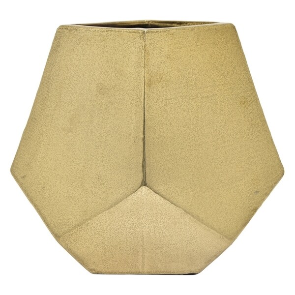 10.5 in. Three Hands Ceramic Vase - Gold
