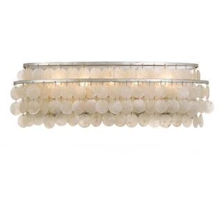 Brielle 5-light Antique Silver Bath/ Vanity Fixture - Antique Silver