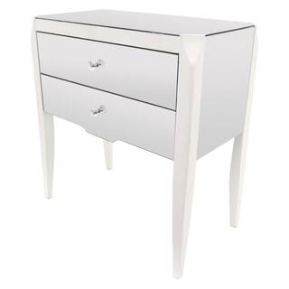 Transitional Three Hands Coffee Console Sofa End Tables Three Hands Mirror Accent Table White