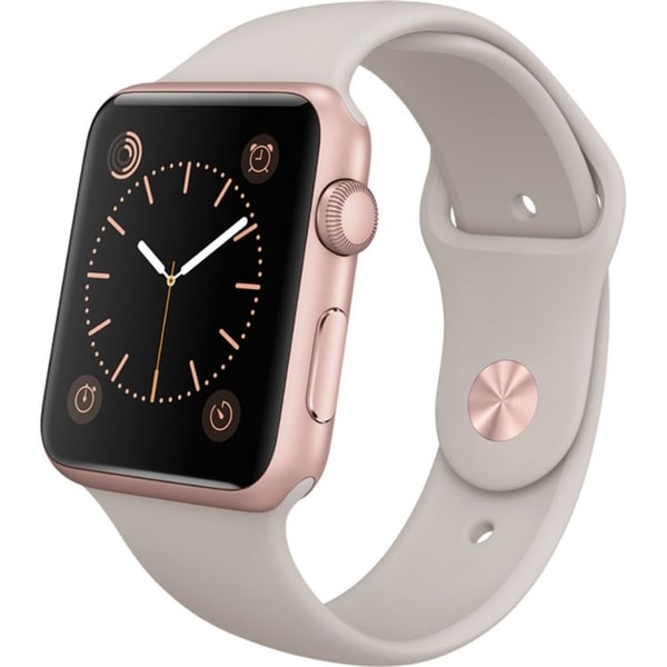 space grey iwatch with rose gold band