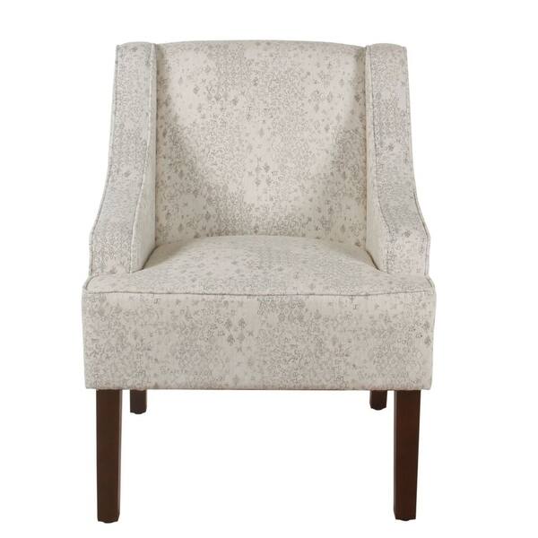 Shop Porch Den Lyric Swoop Arm Cream Gray Vintage Stencil