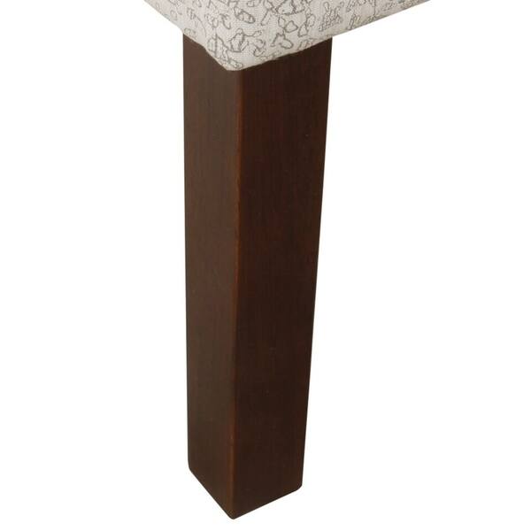 Porch & Den Lyric Swoop Arm Cream/ Gray Vintage Stencil Accent Chair