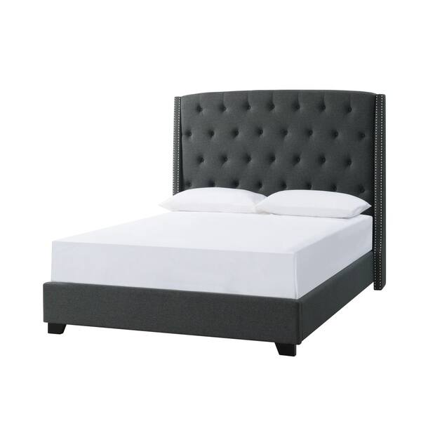Mckinney Upholstered Bed With Tufted Back Overstock 20863789
