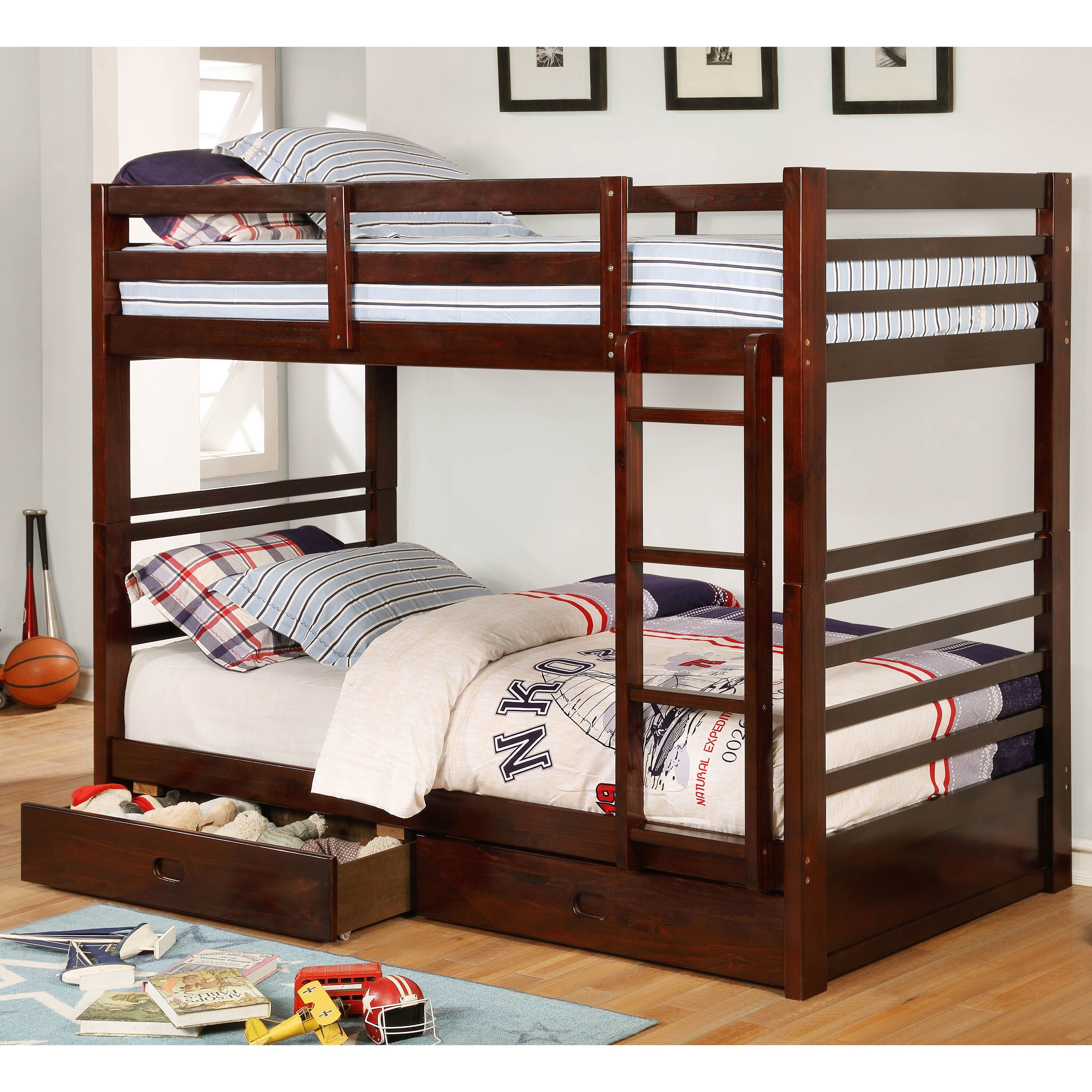 Furniture Of America Naur Transitional Twin Twin 2 Piece Bunk Bed Set