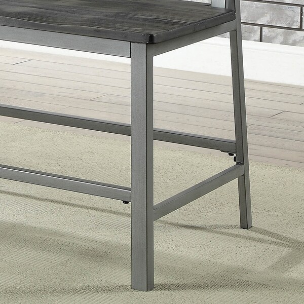 metal dining bench black