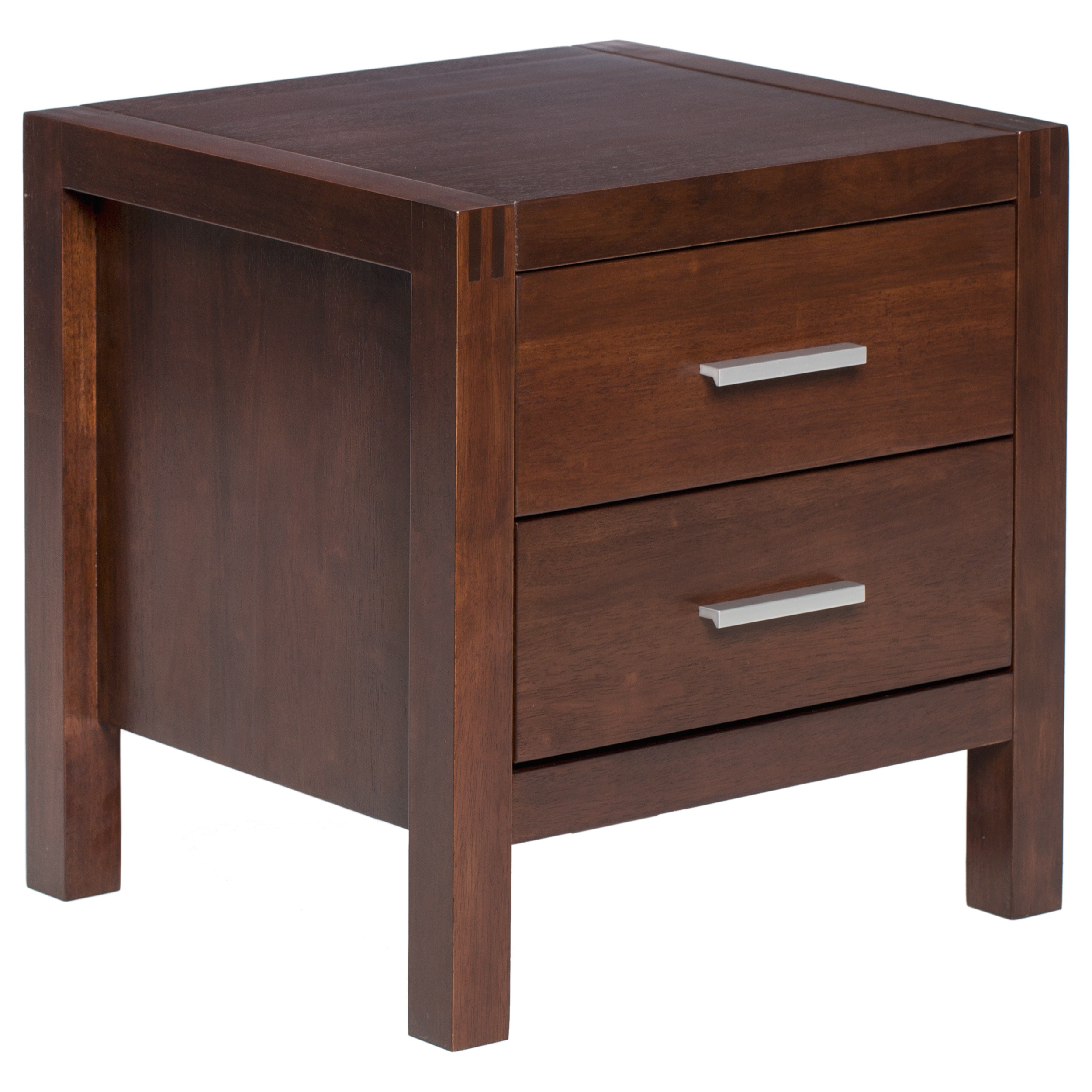 Creighton Walnut Cherry 2-drawer Mid-century Style Nightstand - Bed Bath &  Beyond - 2087010